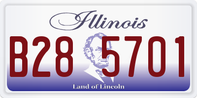 IL license plate B285701
