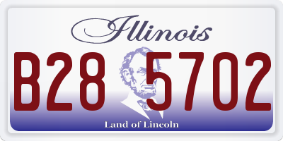 IL license plate B285702