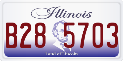IL license plate B285703