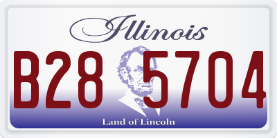 IL license plate B285704