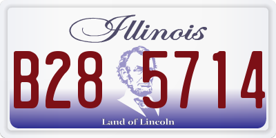 IL license plate B285714