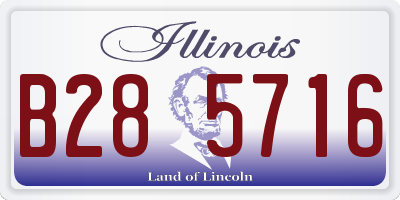 IL license plate B285716