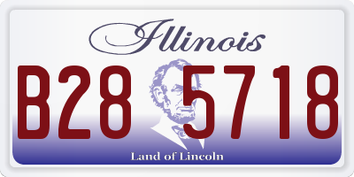 IL license plate B285718