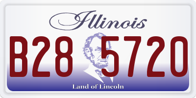 IL license plate B285720