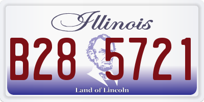 IL license plate B285721