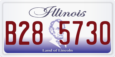 IL license plate B285730