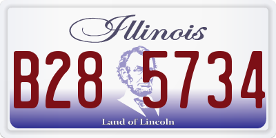 IL license plate B285734