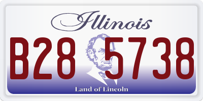 IL license plate B285738