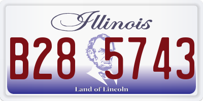 IL license plate B285743