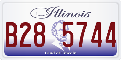 IL license plate B285744