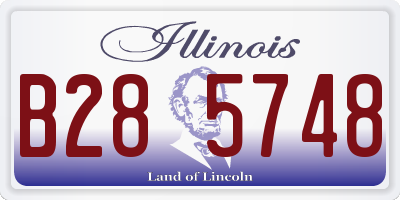 IL license plate B285748