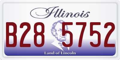 IL license plate B285752
