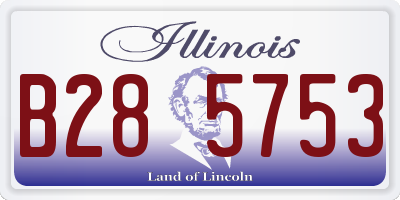 IL license plate B285753