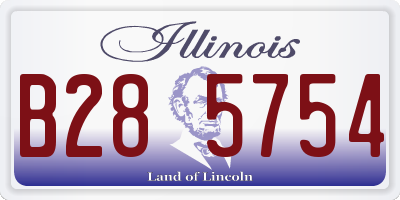 IL license plate B285754