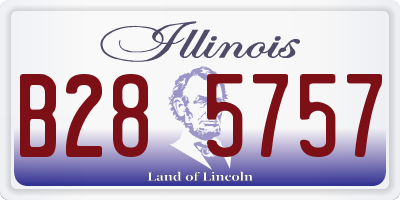IL license plate B285757