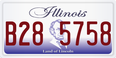 IL license plate B285758