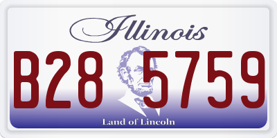IL license plate B285759