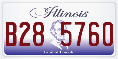 IL license plate B285760