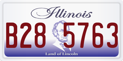 IL license plate B285763