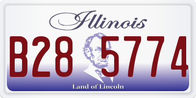 IL license plate B285774