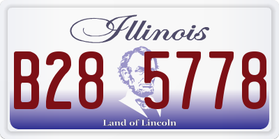 IL license plate B285778