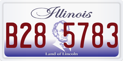 IL license plate B285783