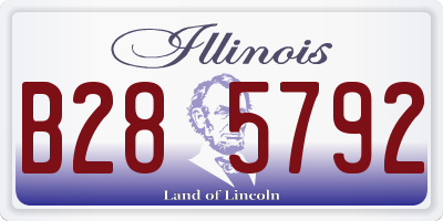 IL license plate B285792