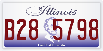 IL license plate B285798
