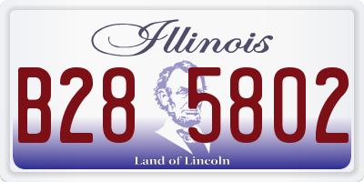 IL license plate B285802