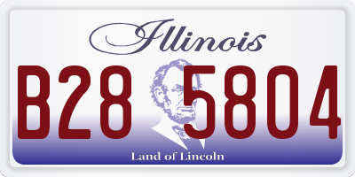 IL license plate B285804