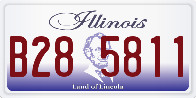 IL license plate B285811