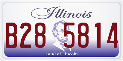 IL license plate B285814