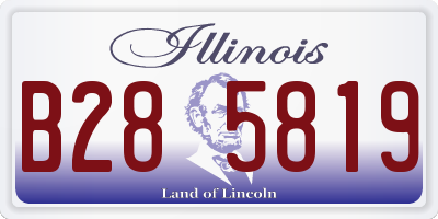 IL license plate B285819