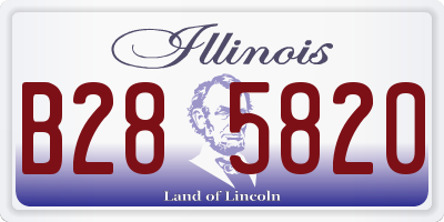 IL license plate B285820
