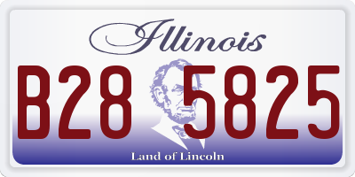 IL license plate B285825