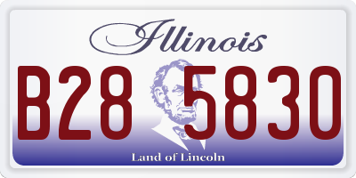 IL license plate B285830