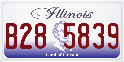 IL license plate B285839