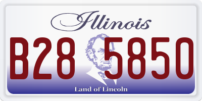 IL license plate B285850