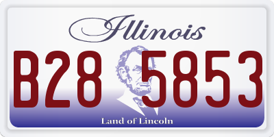 IL license plate B285853