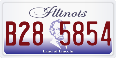 IL license plate B285854