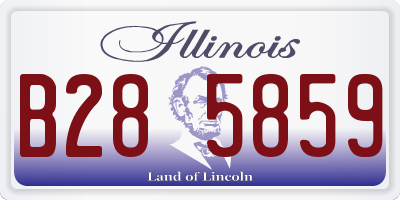 IL license plate B285859