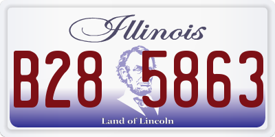 IL license plate B285863