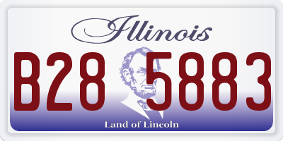 IL license plate B285883