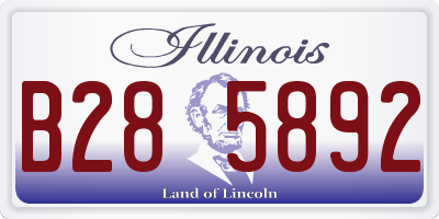 IL license plate B285892