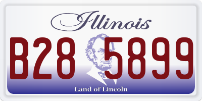 IL license plate B285899
