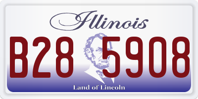 IL license plate B285908