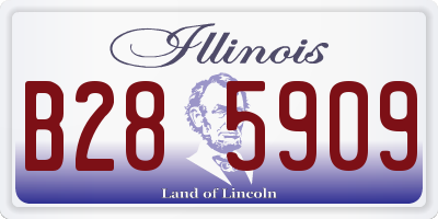 IL license plate B285909