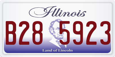IL license plate B285923
