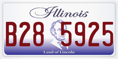 IL license plate B285925