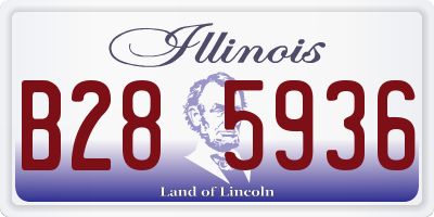 IL license plate B285936